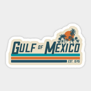 Gulf of Mexico – Retro Sunset (Est. 1545) Sticker
